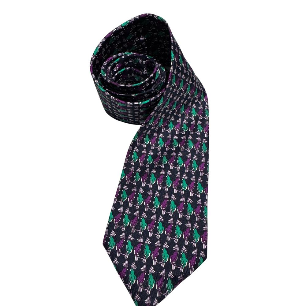 T M Lewin and Sons Silk Tie Cockatiels Birds